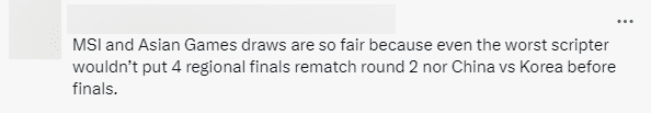 International LoL fans frustrated with the draw results