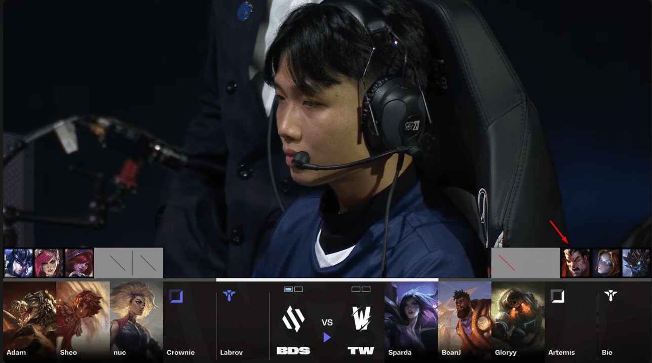 The removal of Darius and the use of K'Sante in the Top Lane by TW limited Adam's ability to create surprises