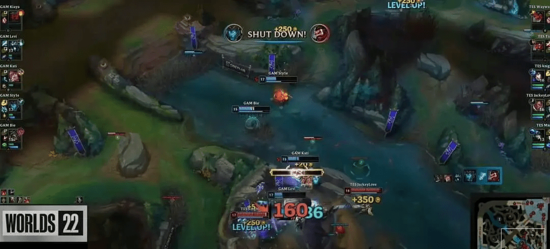 GAM defeats TES at the World Championship 2022