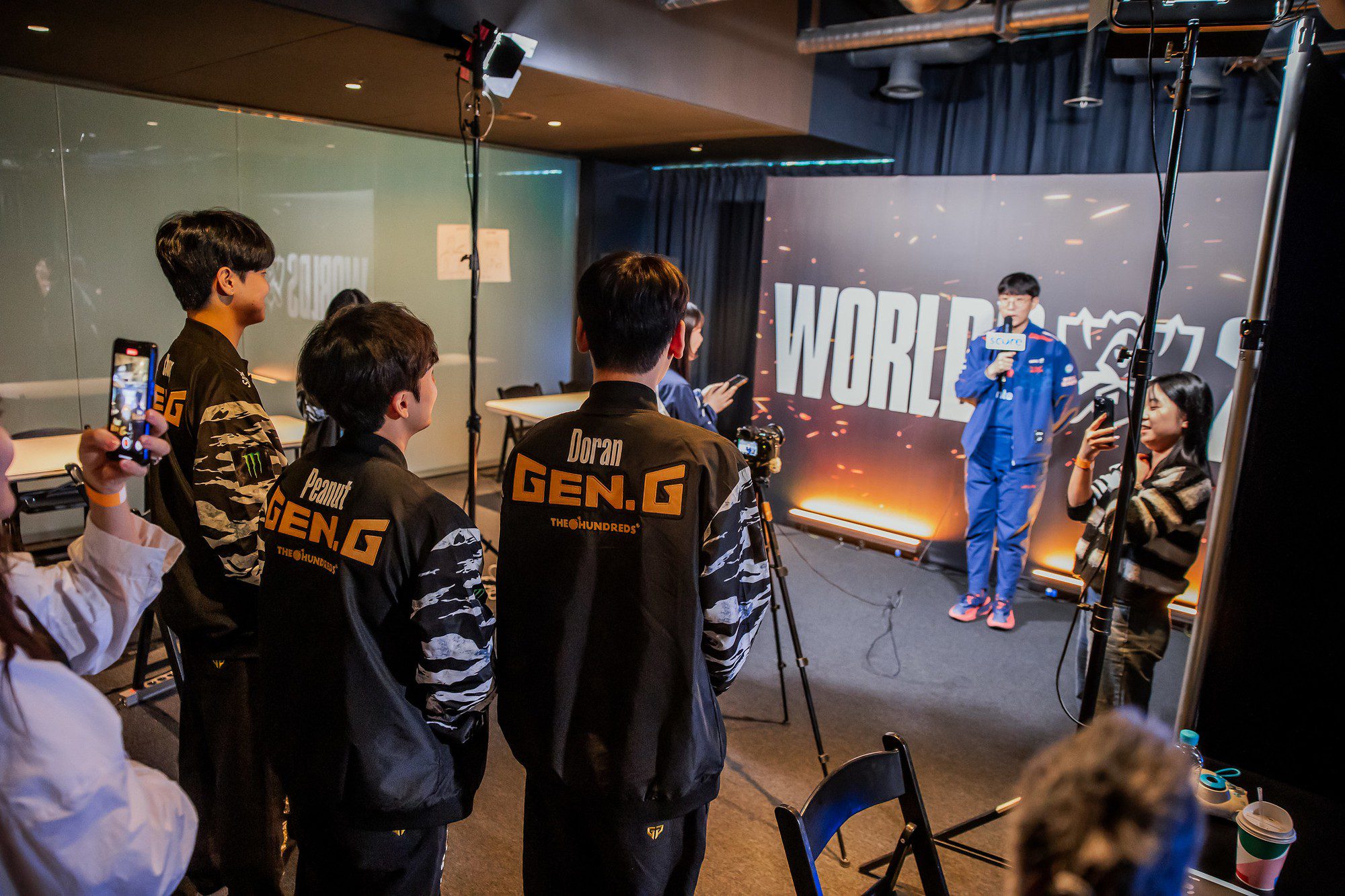 Players attending Media Day at Worlds 2023