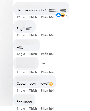 Many comments teasing Levi