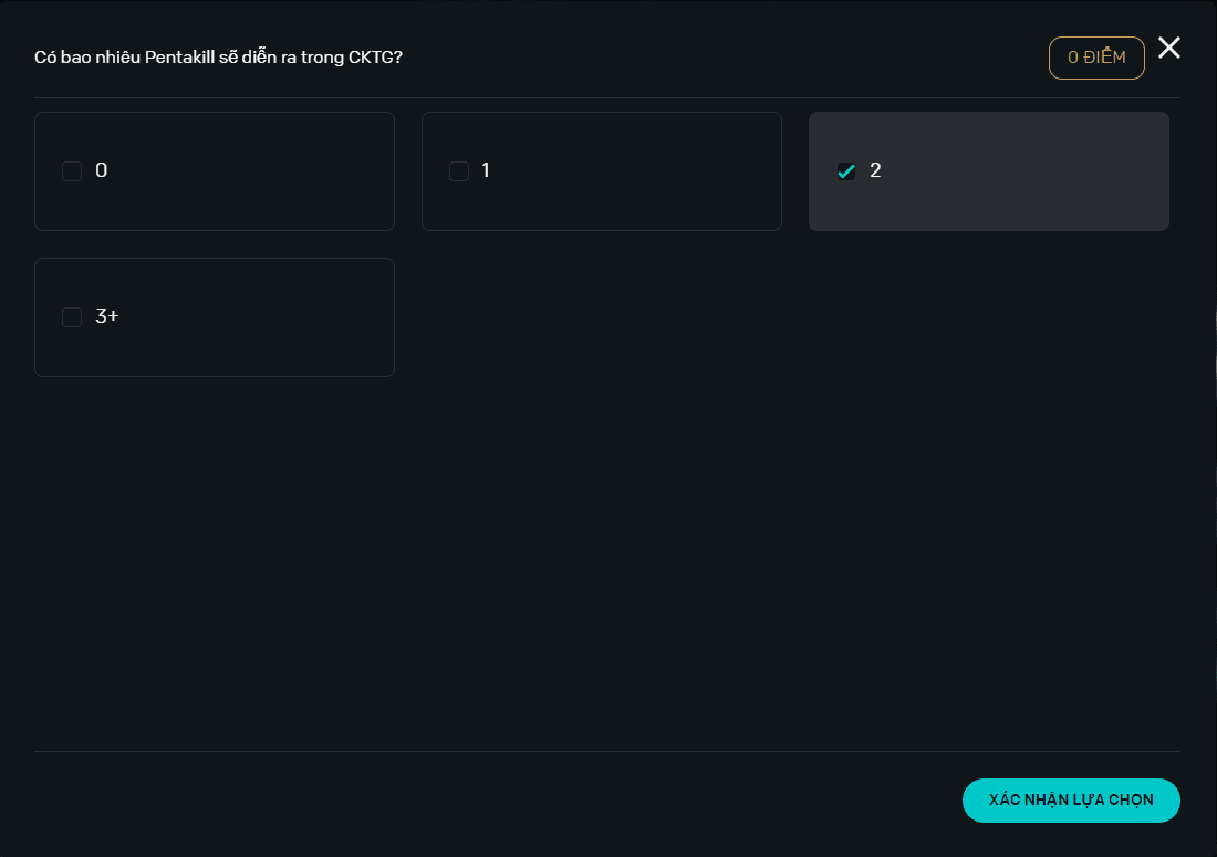 Players can select 'No Pentakills'