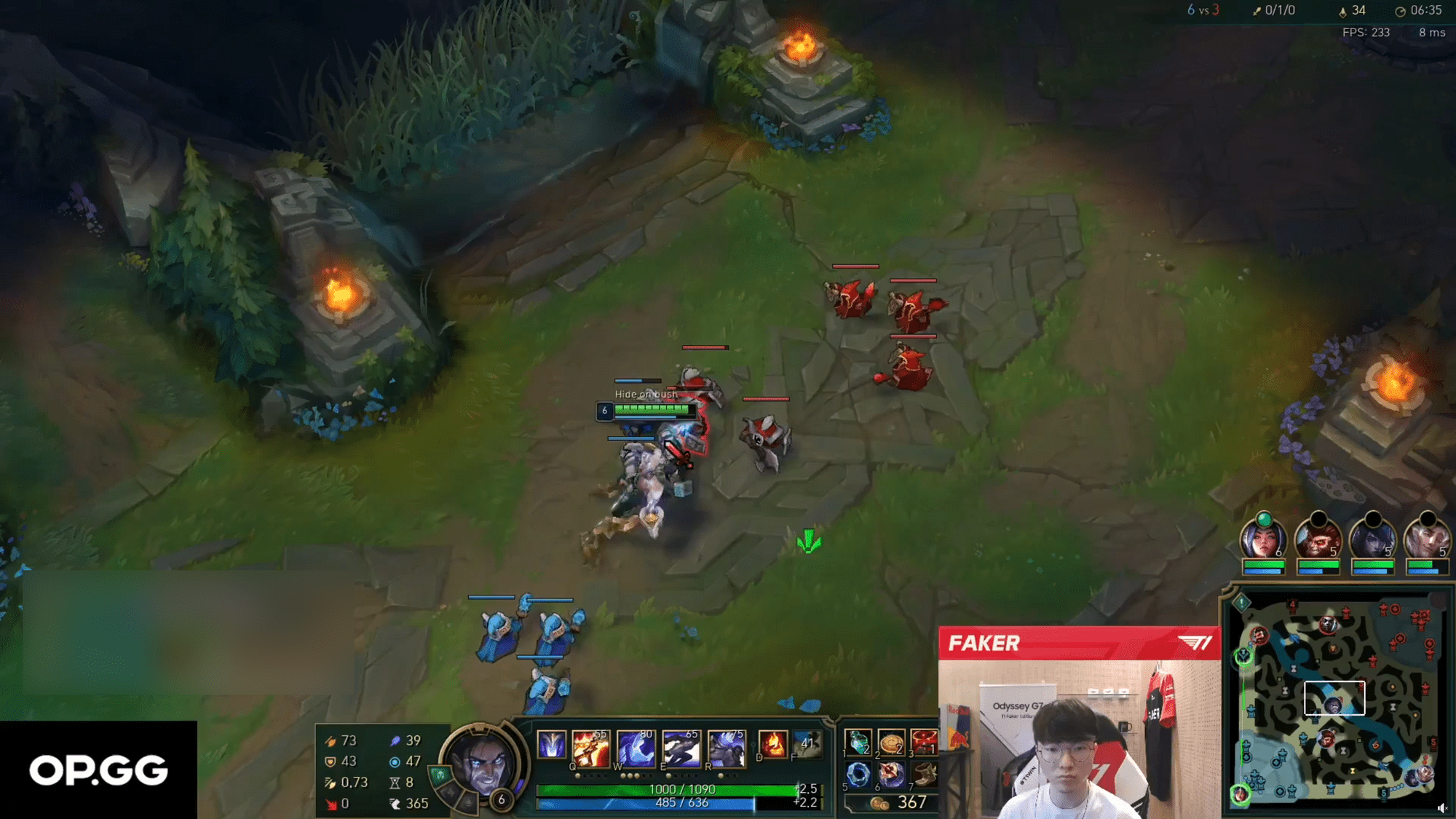 Faker's Hide on bush name has become legendary