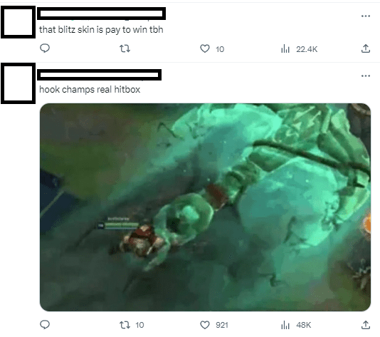 The community was astonished by Blitzcrank's overly 