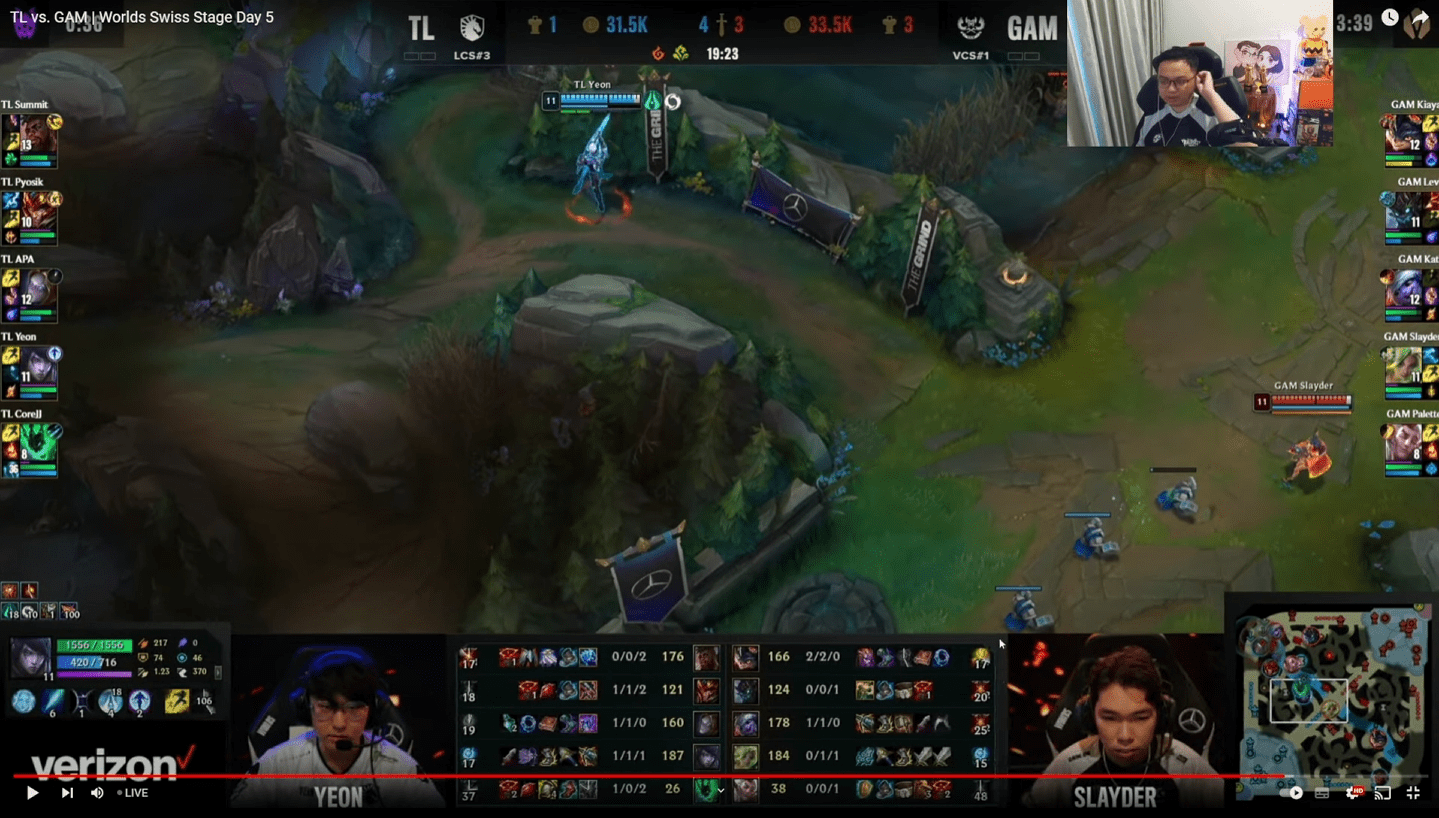 In game 1, SofM noted GAM had some timing issues that weren't quite 'max ping'