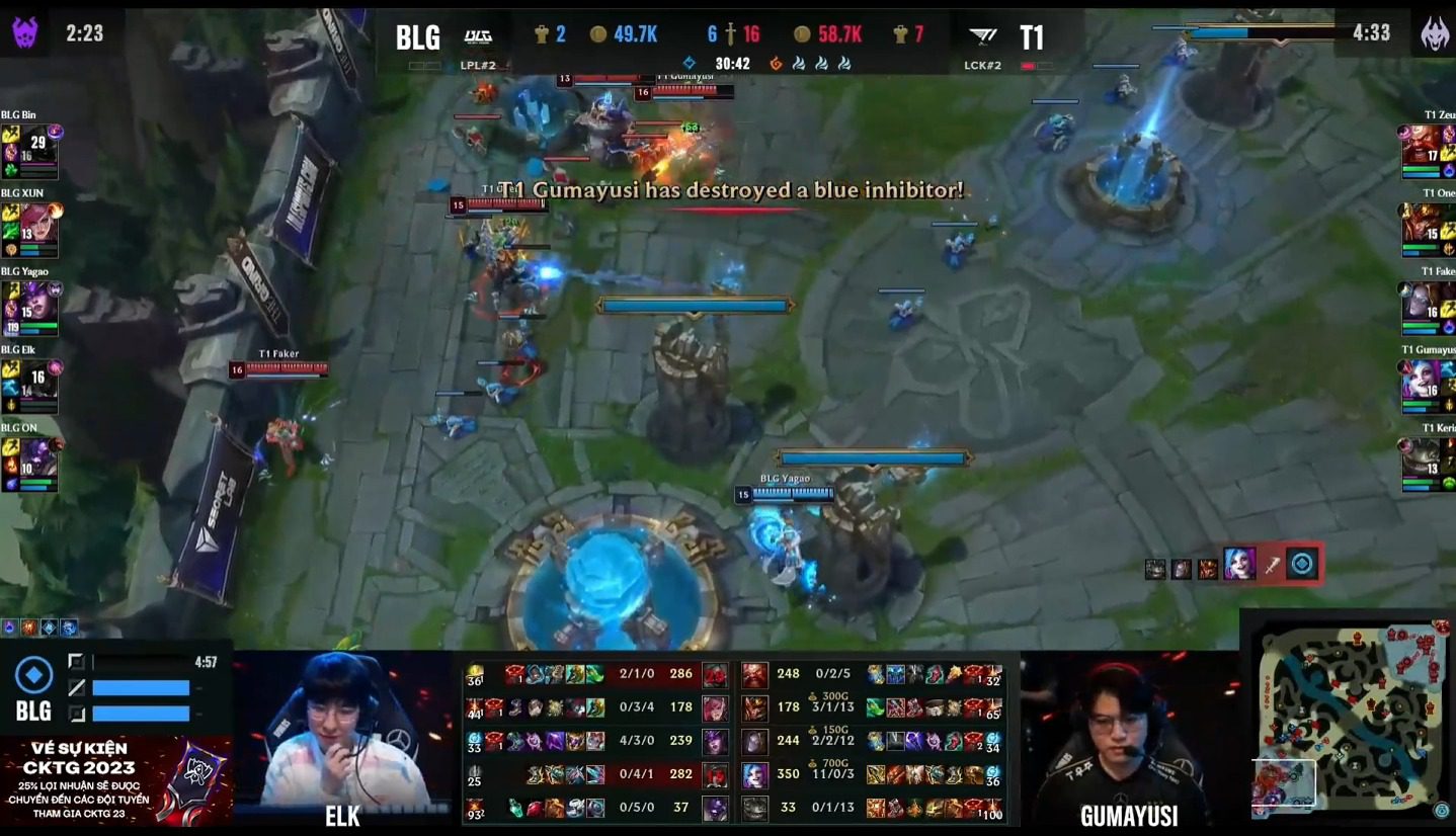 But then T1 cleanly annihilated BLG