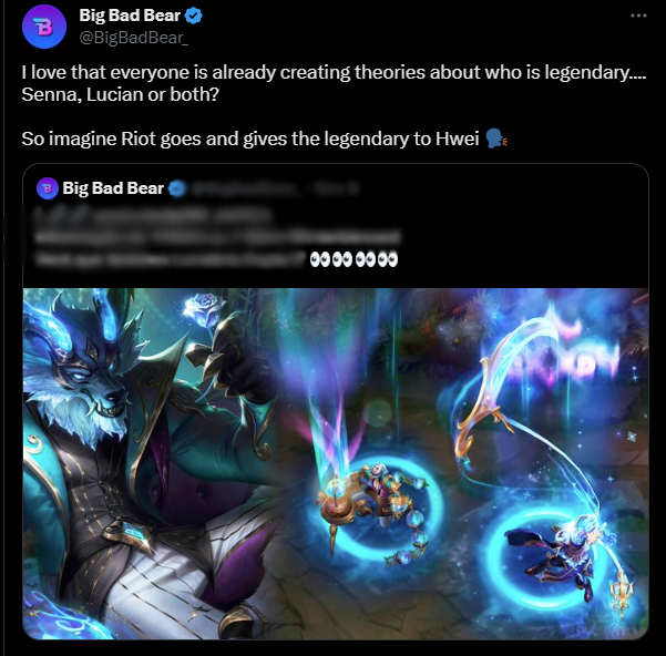 YouTuber Big Bad Bear reveals that Hwei will be among the champions with the upcoming Winter Wonderland skin