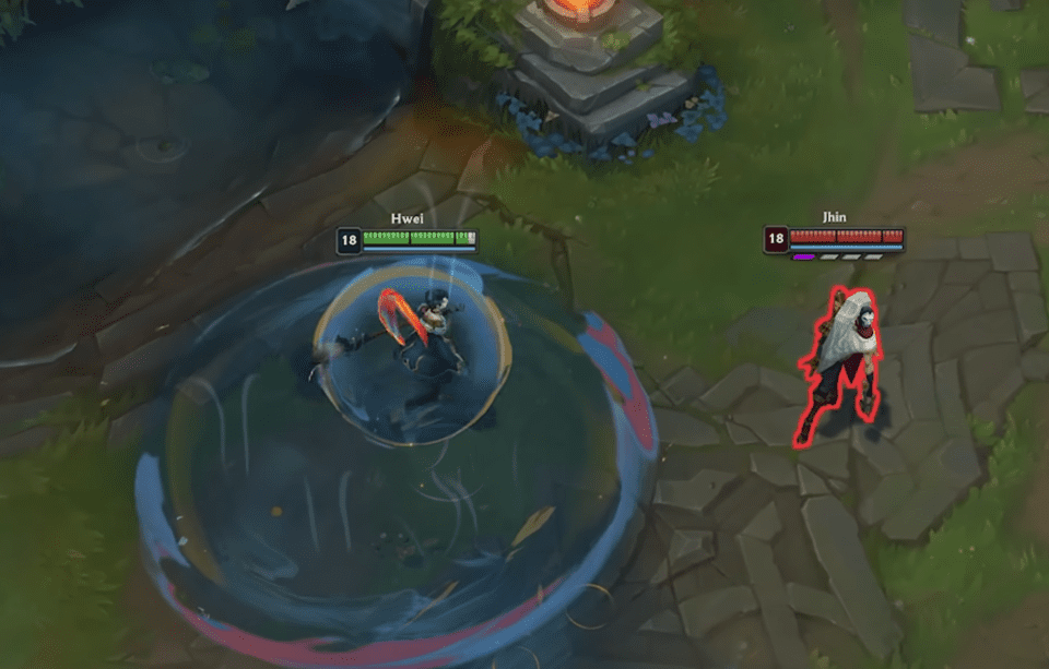 Perhaps due to the experimental skill being too strong, it was removed and replaced with the shield creation ability in the W - W skill