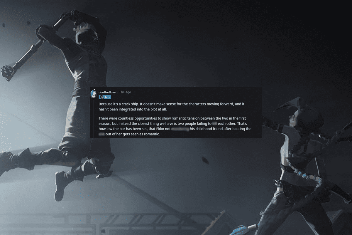 Some fans believe that building a romantic relationship between Jinx and Ekko is unreasonable