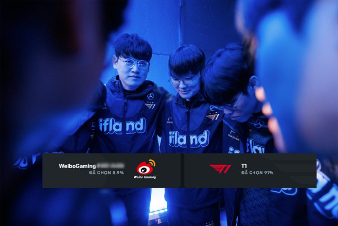91% of Pick'em participants predict T1 will win