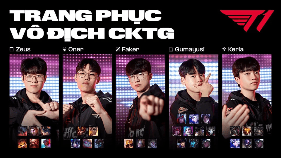 T1 players have a wide champion pool