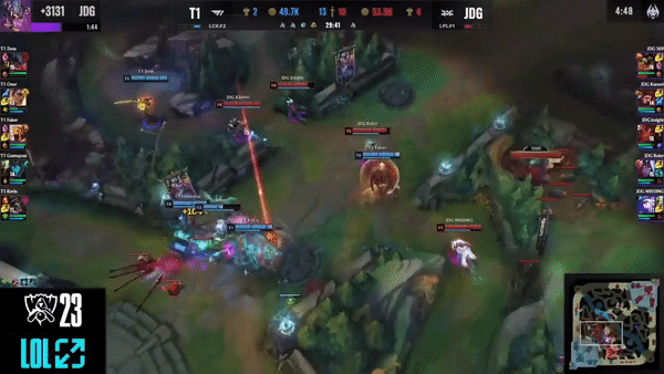 The stage of the trio Faker - Oner - Keria