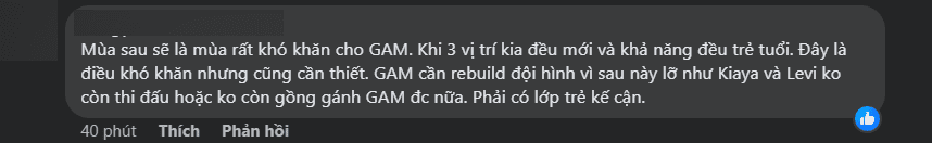But some believe it is necessary for GAM's future
