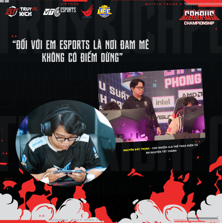 Nguyễn Đức Thịnh - Head of the Electronic Sports Club at Nguyễn Tất Thành University