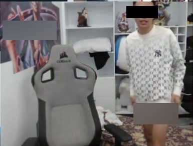 Male streamer engages in inappropriate actions on live stream