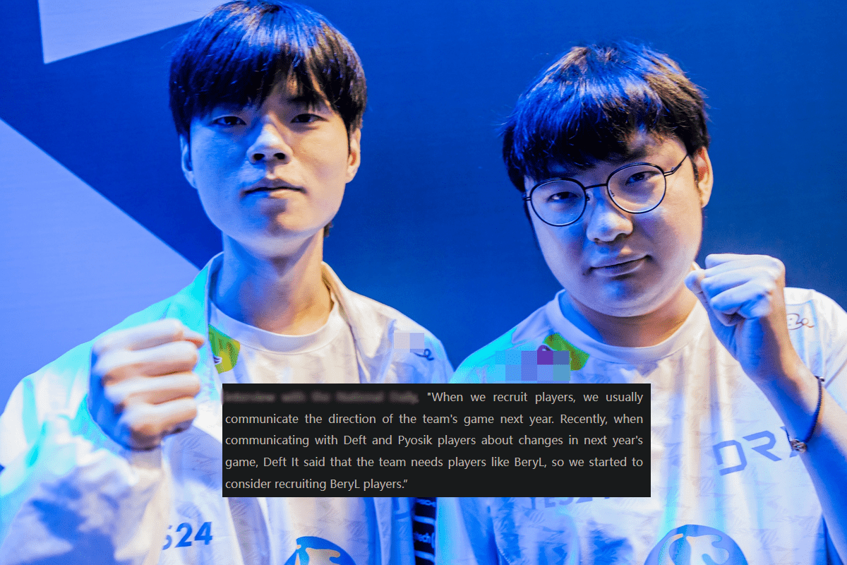 Coach Hirai revealed: “Deft told me that KT really needs BeryL, so we decided to recruit him”
