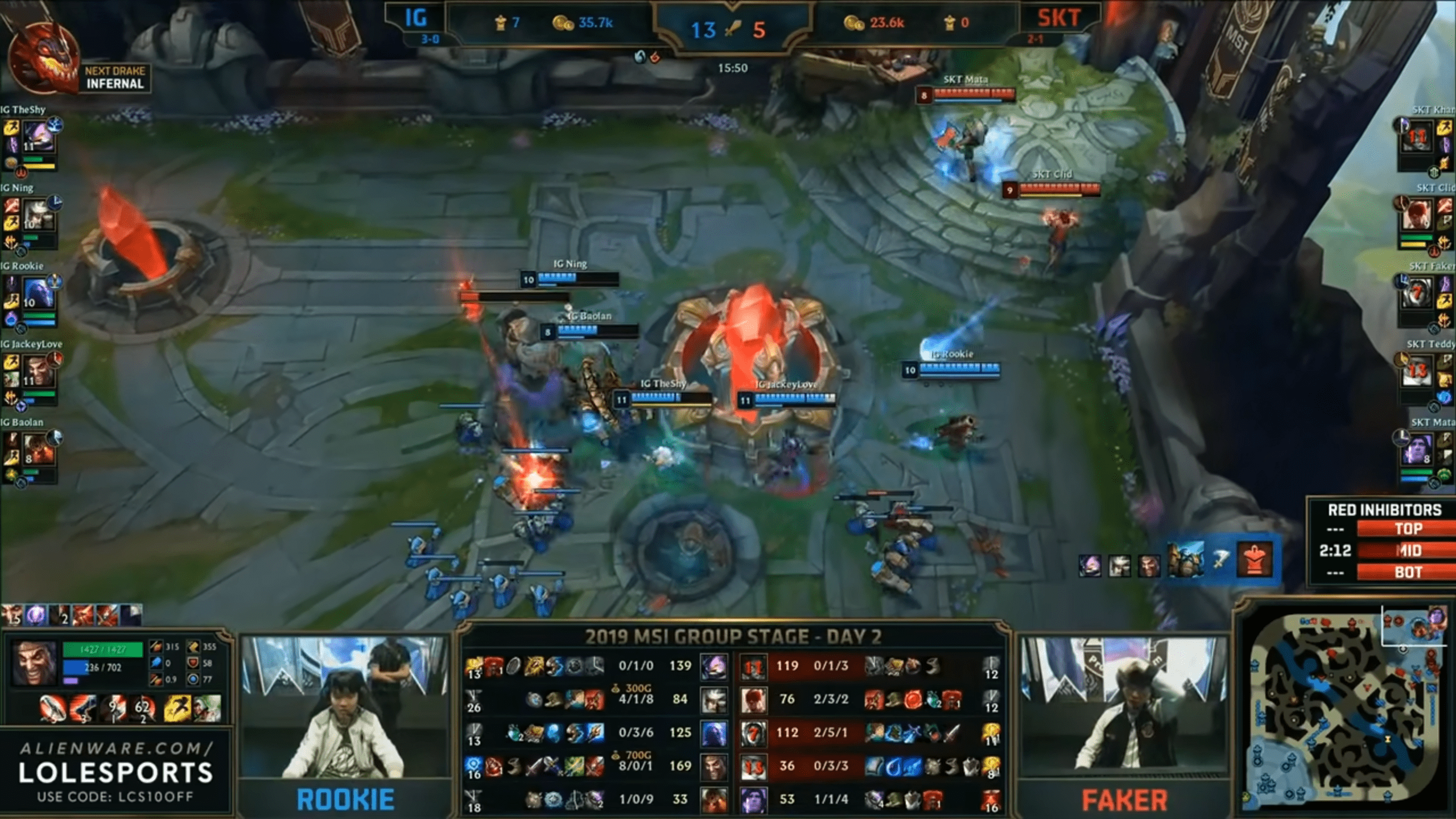 The swift defeat of SKT T1 against IG is one of the fastest matches in Worlds history
