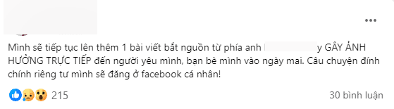 She also mentioned preparing another post about the whole situation