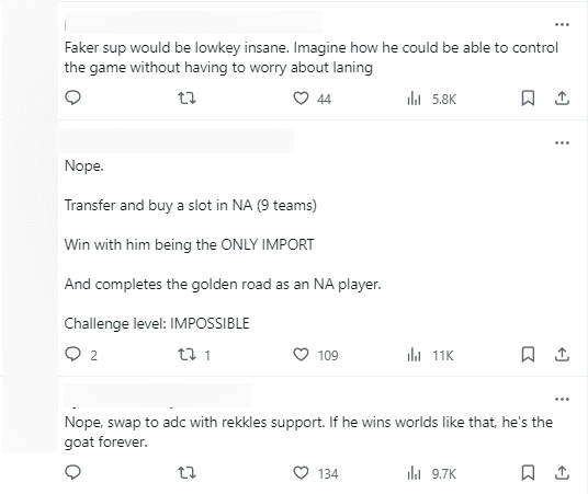 Even Faker buying an LCS team and winning the Worlds - something almost impossible