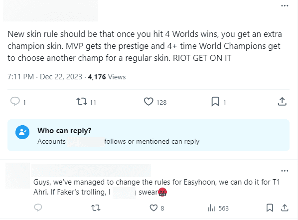 Fans suggest Riot to consider changing the rules for Faker