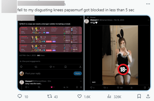 The male player immediately 