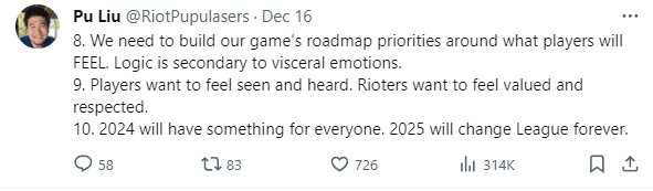 An important piece of information is that 2024 and 2025 will bring new things to League of Legends players