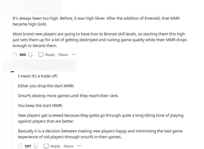 There are many discussions around this, with some saying it's Riot's way of attracting new players or that the addition of Emerald rank has raised the lowest ranks