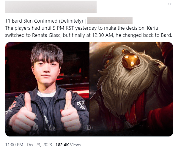 According to reports, Riot had to extend the confirmation time for Keria