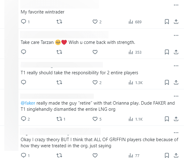 Many fans mention T1 after TheShy and Tarzan announced their break
