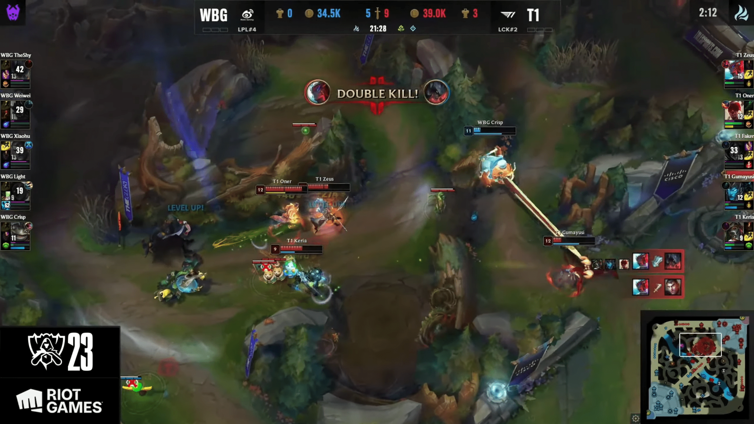 Zeus using Yone in the match against WBG and obliterating opponents despite being continuously camped