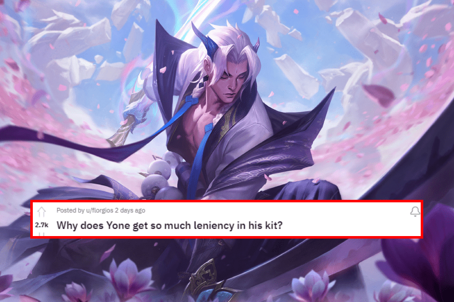A viewer asks the discussion: 'Why does Yone receive so much favoritism in his skill set'