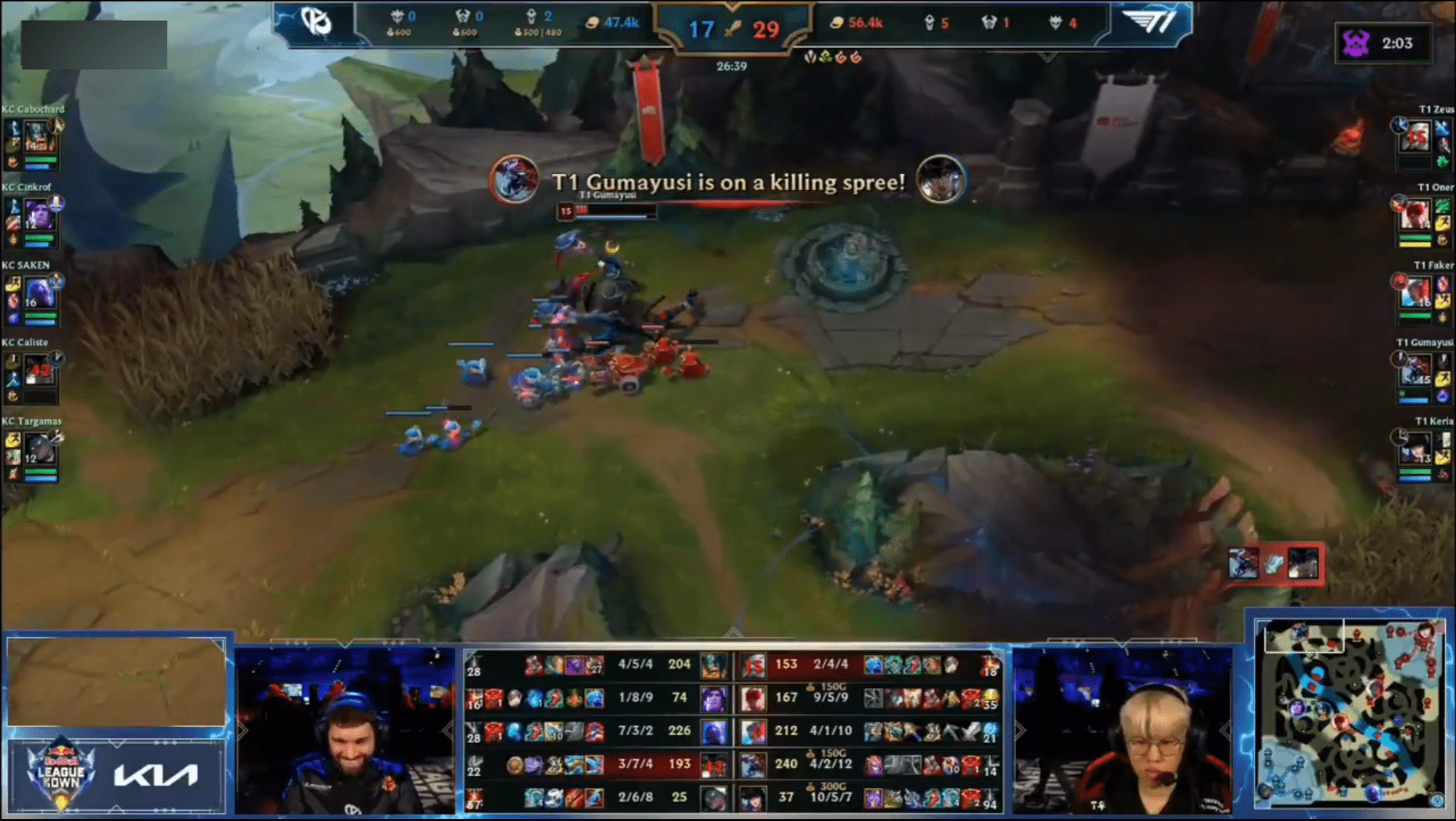 In a showmatch, players also made entertaining choices