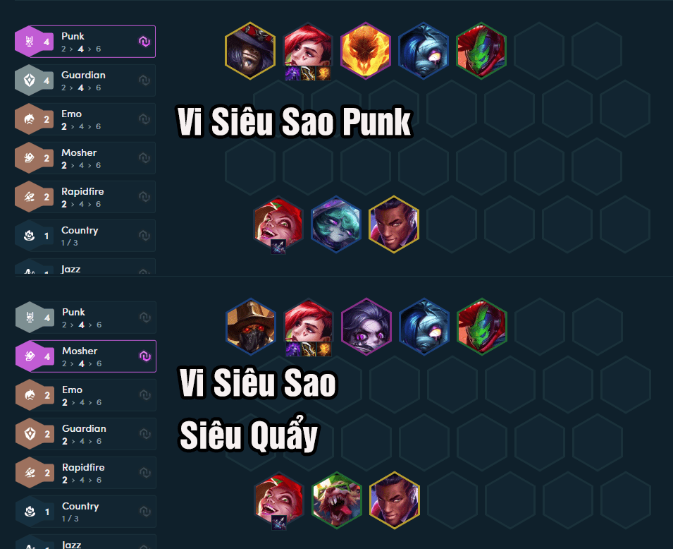 Two types of compositions players should use in the late game based on Vi's Superstar tribe - class