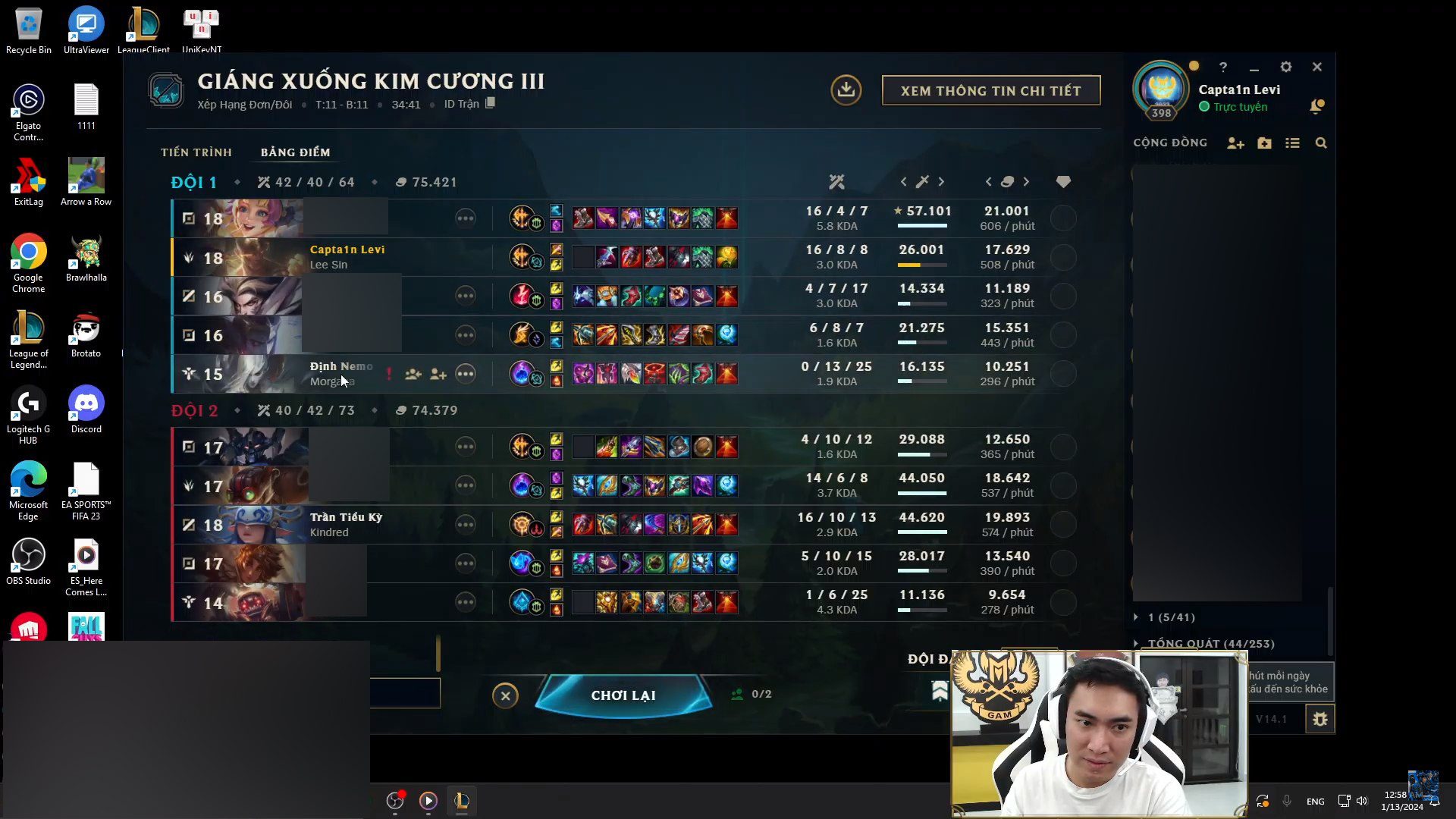Levi also helpless against the 'elo buff' issue