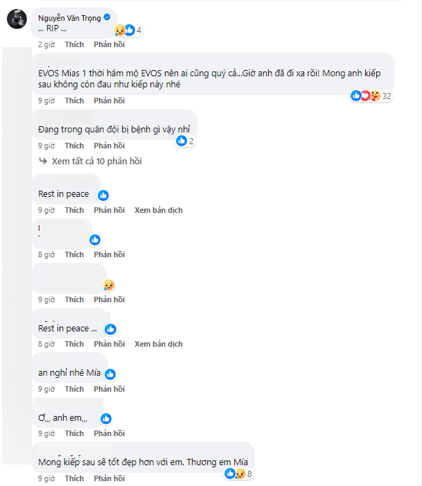 VCS fans send condolences to Mias
