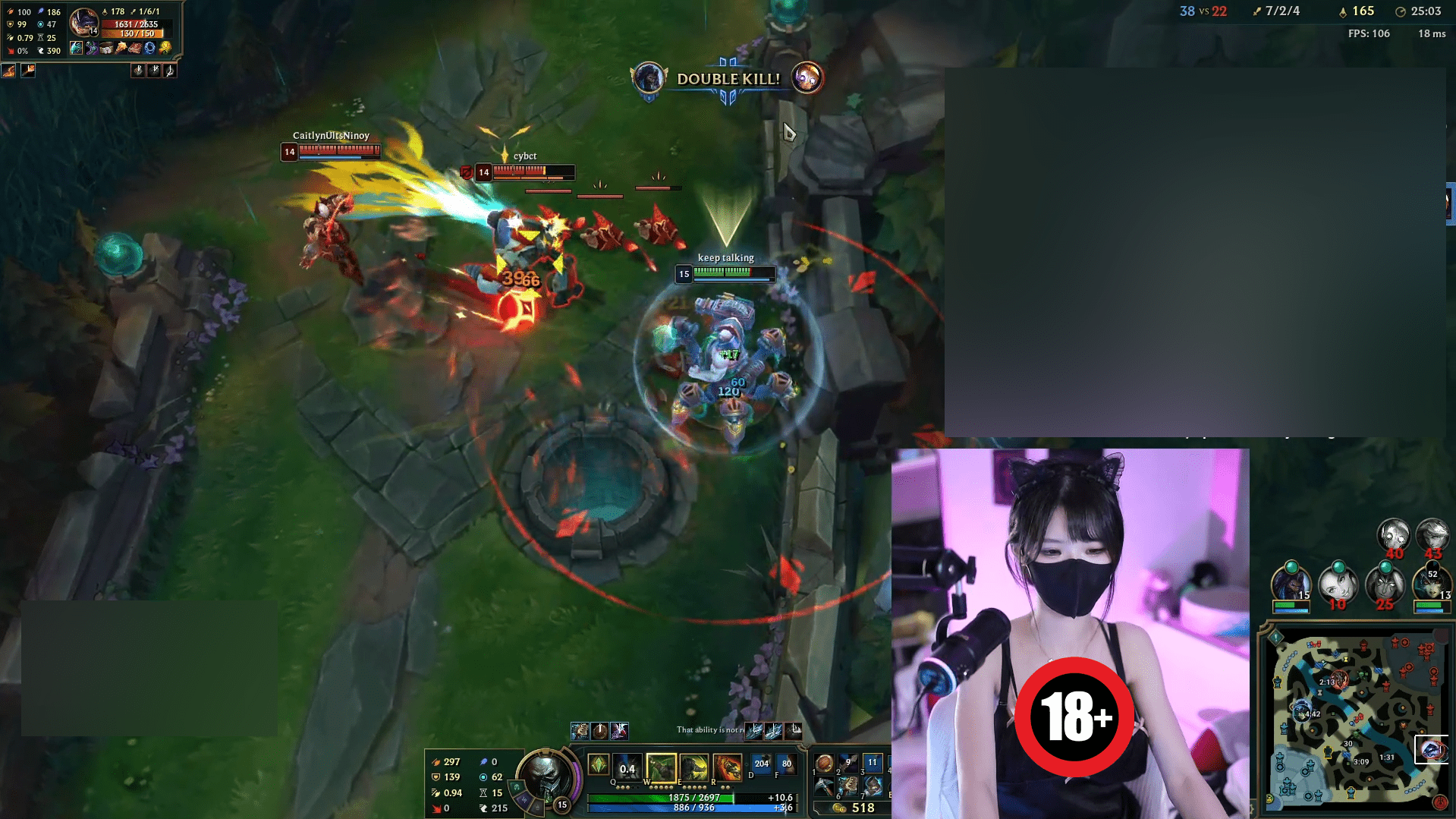 The female streamer often wears sexy outfits on stream