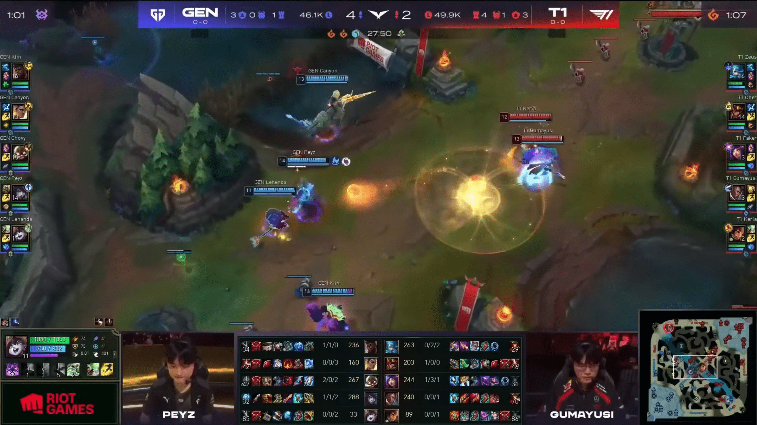 Players must be more cautious, as seen in the Gen.G vs. T1 match, where there were only 6 kills after more than 27 minutes of play