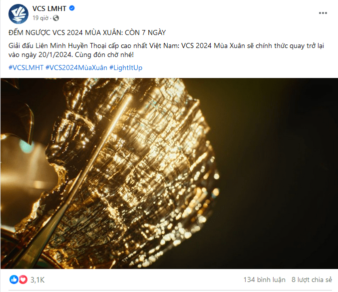 VCS organizers countdown to the official return of the tournament