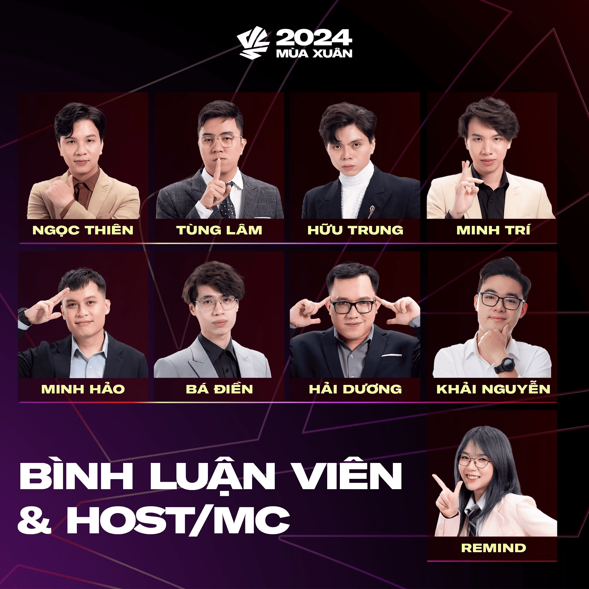 Many prominent faces are missing from the official MC/caster list for VCS Spring 2024