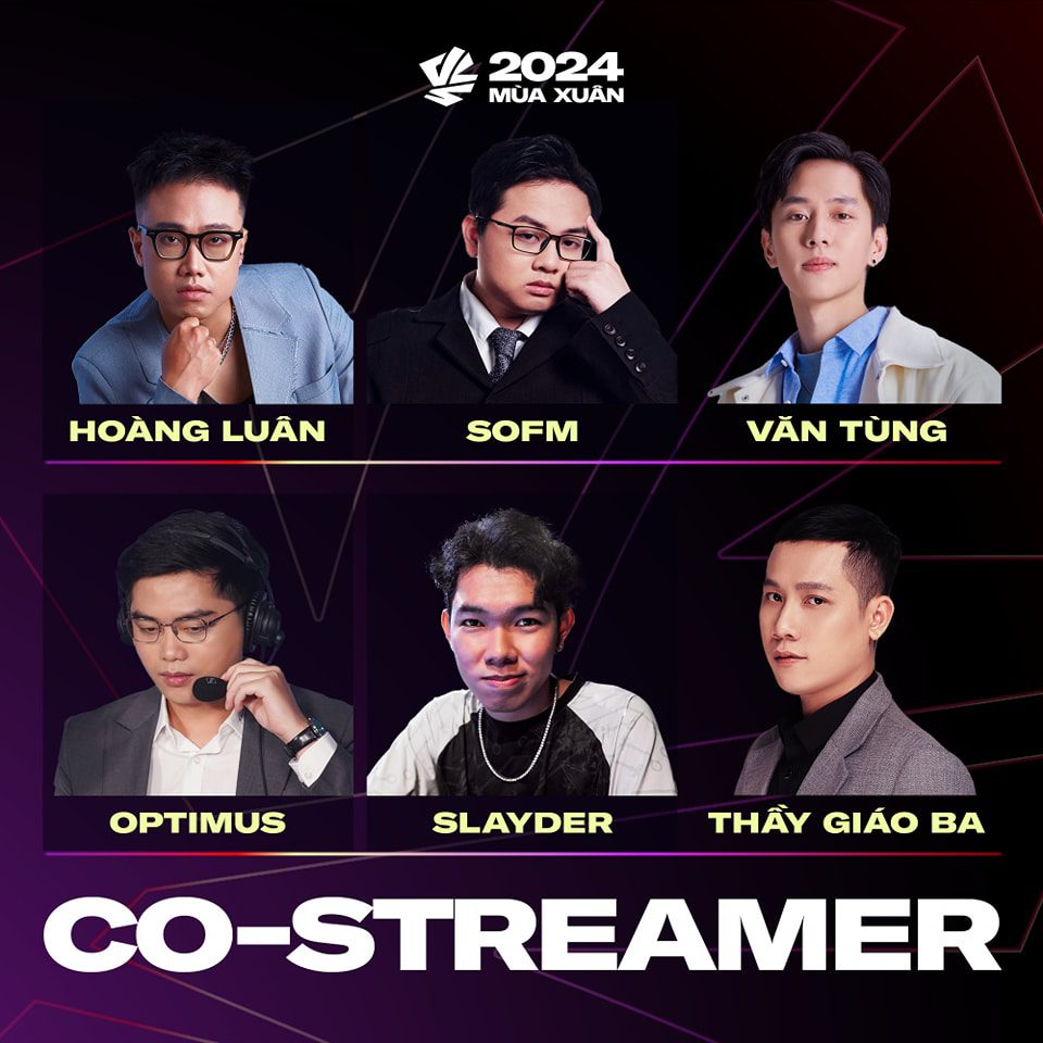 Slayder, Thầy Giáo Ba, and famous casters, streamers join the co-stream lineup