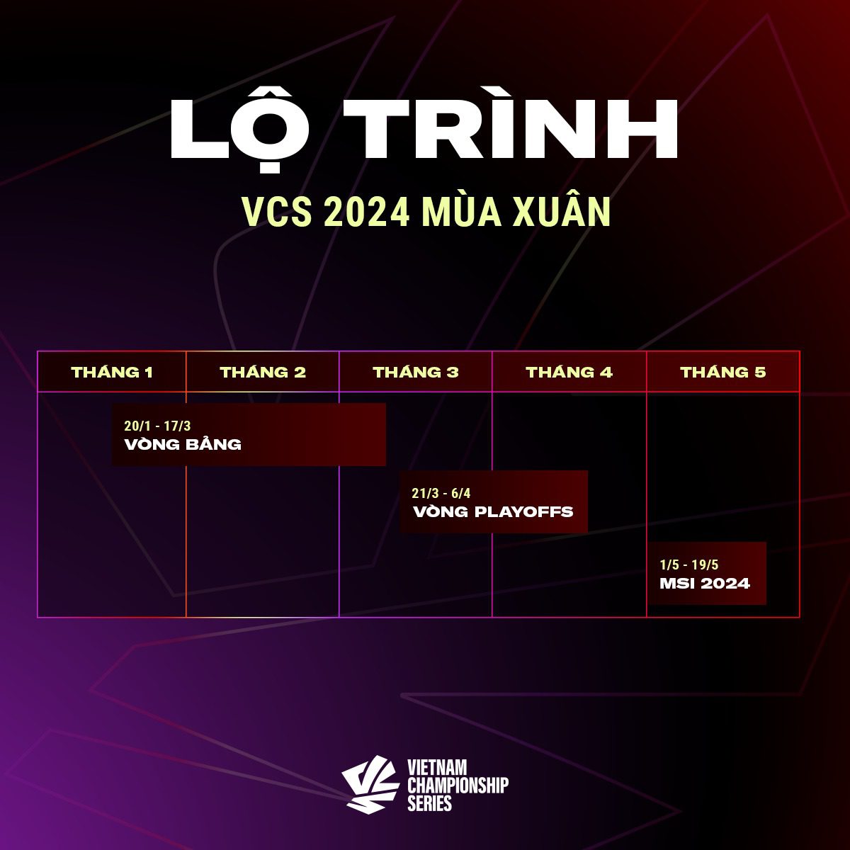 New schedule for VCS Spring 2024