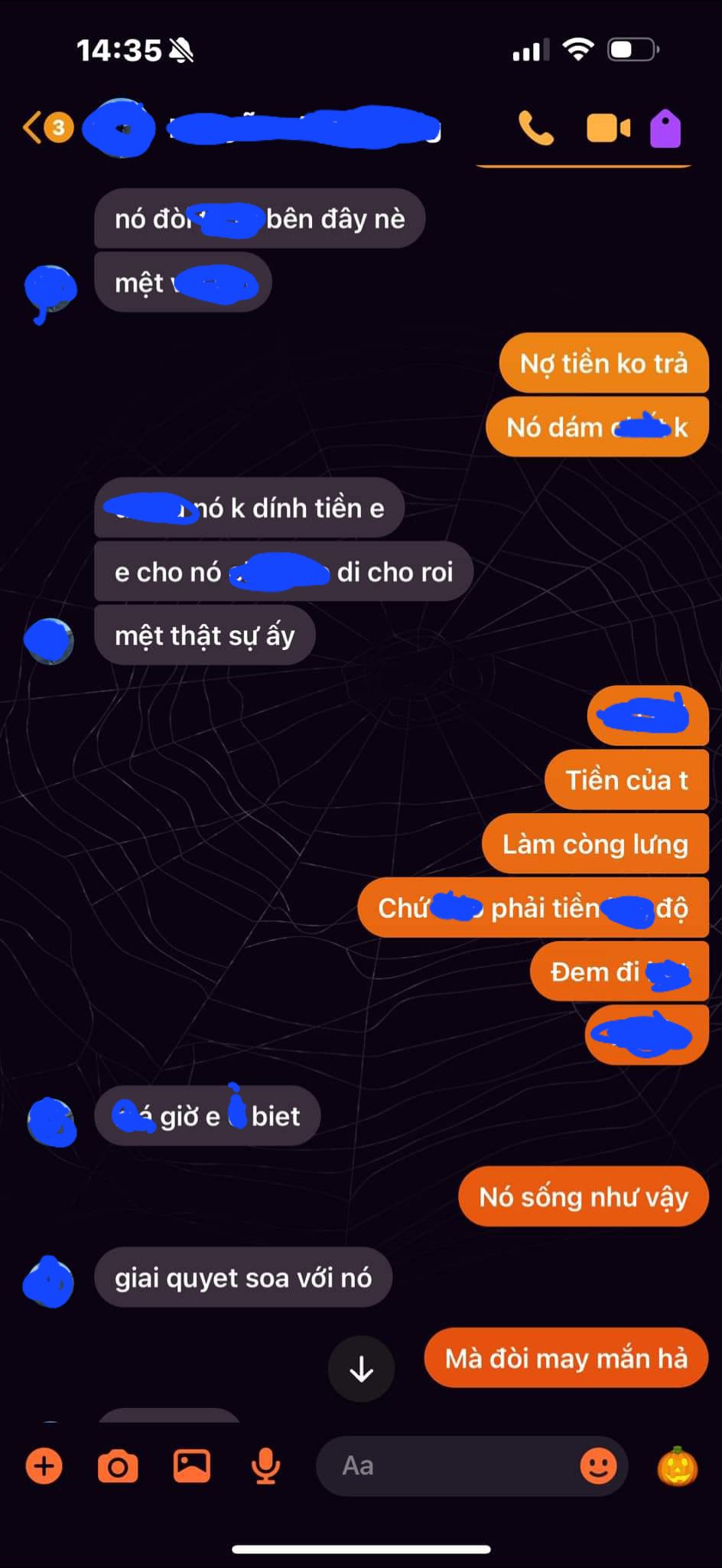 The message asking to borrow money that the girl revealed