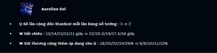 The patch with heavy nerfs to Q and W feels like a 'heavenly slap' directed at Aurelion Sol