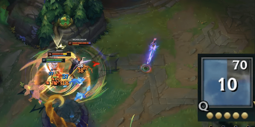 Master Yi just needs to use Q, hit a few times on his target...