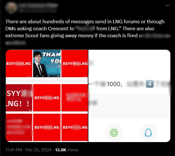 Many fans sent threatening messages, demanding LNG fire coach Cresent