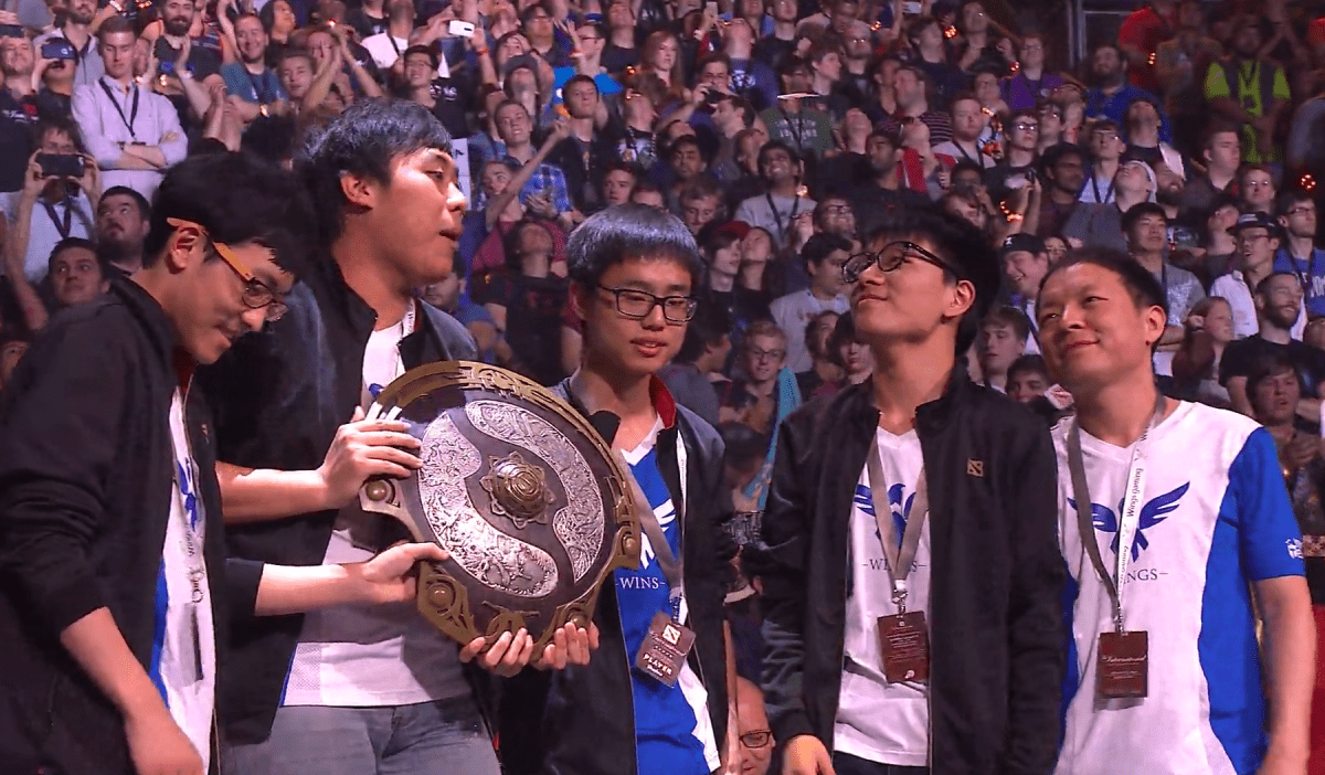 The last time a Chinese representative won the TI in DOTA 2 was in 2016