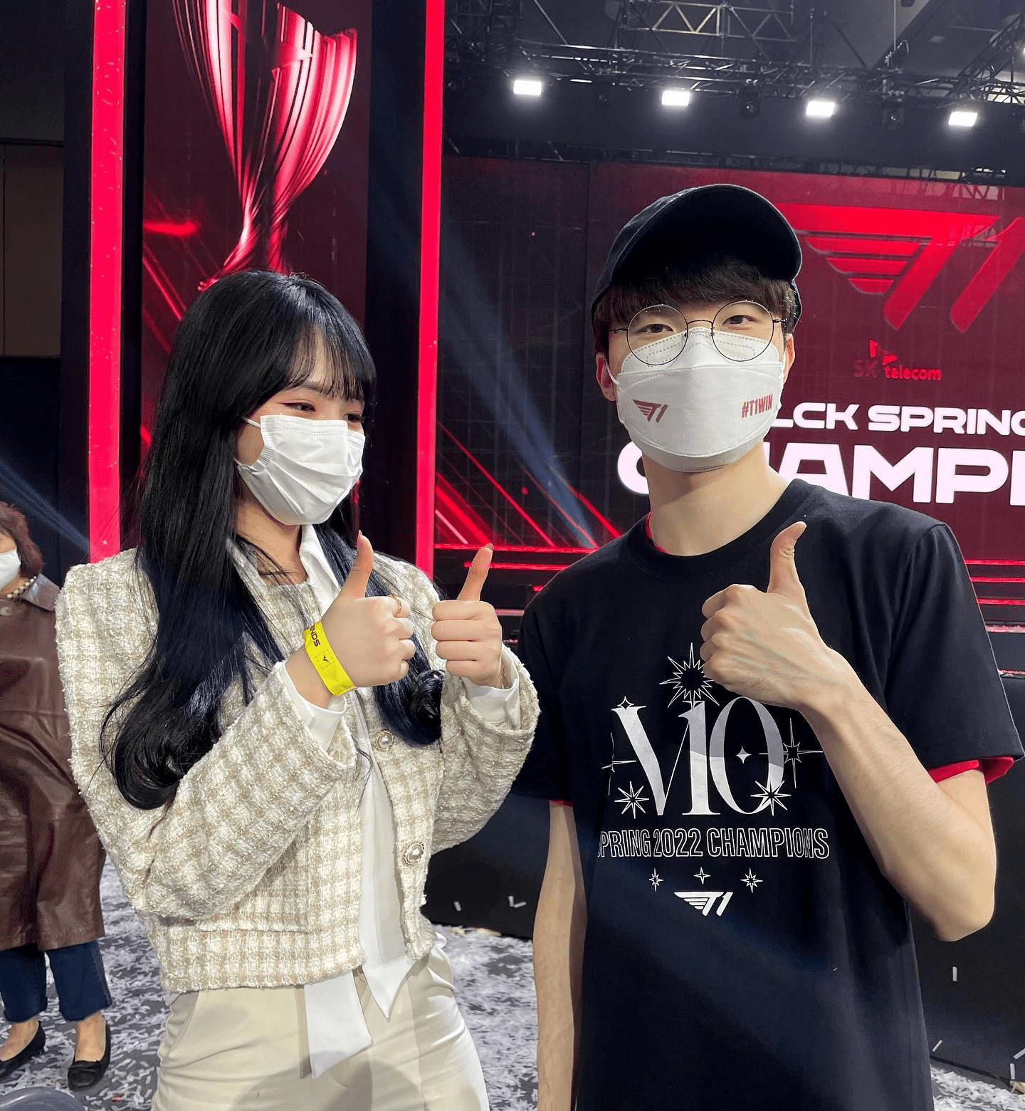She came to support her brother and T1 in the LCK Spring 2022 finals