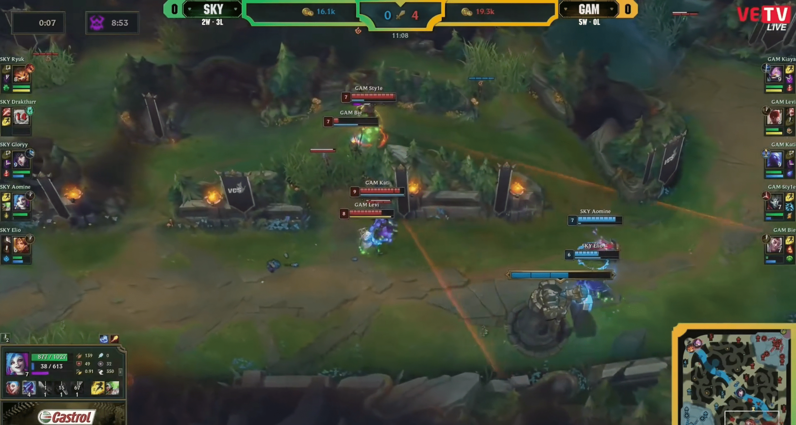 Turret diving is a familiar specialty often used by GAM