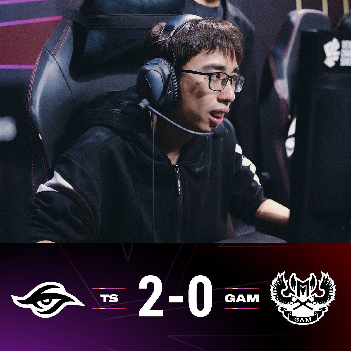 GAM was defeated by TS, ending their undefeated streak