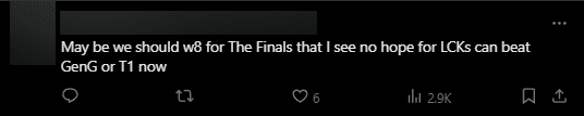 Fans comment: 'Maybe we should just wait for the finals because I see no hope of anyone defeating Gen.G or T1 at this point'